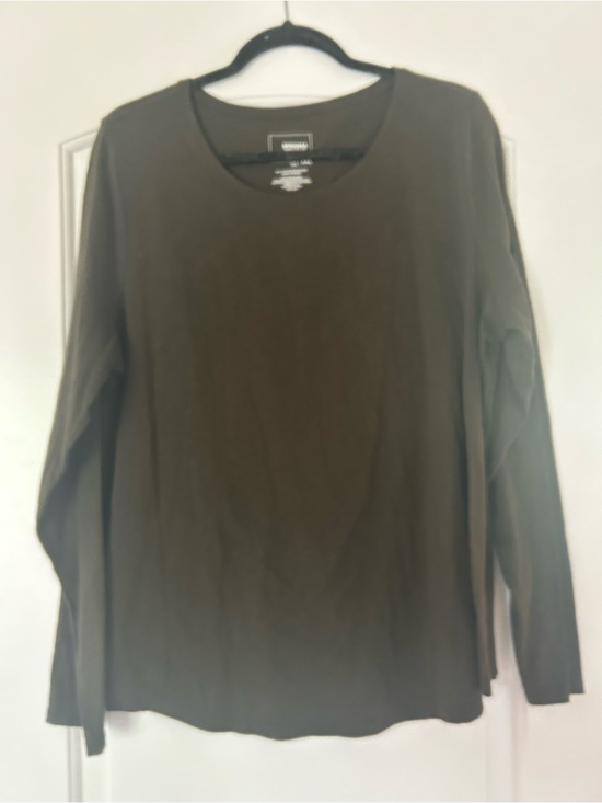 Sonoma Tops - Sonoma Olive Long Sleeve Crew Neck Tee